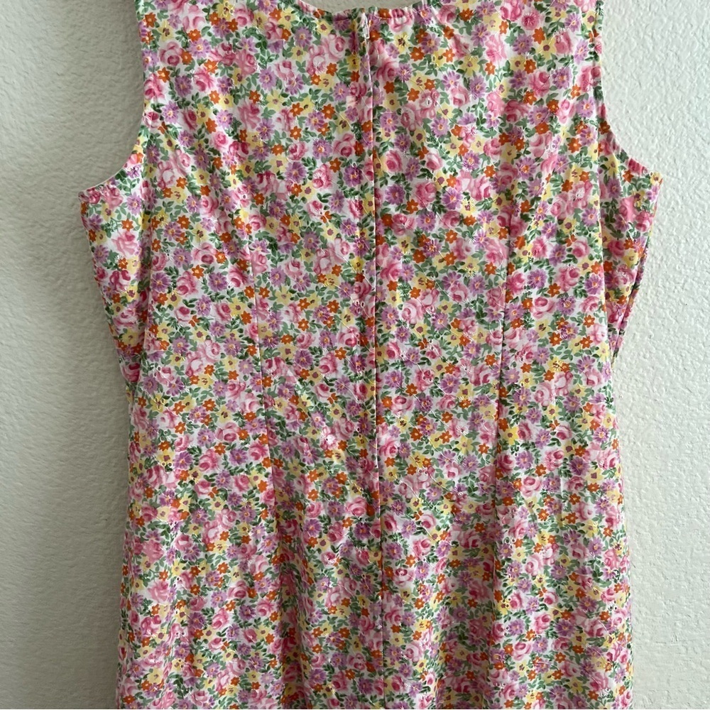 Vintage David Wayne Pastel Floral Dress Size 16 - Picture 7 of 10